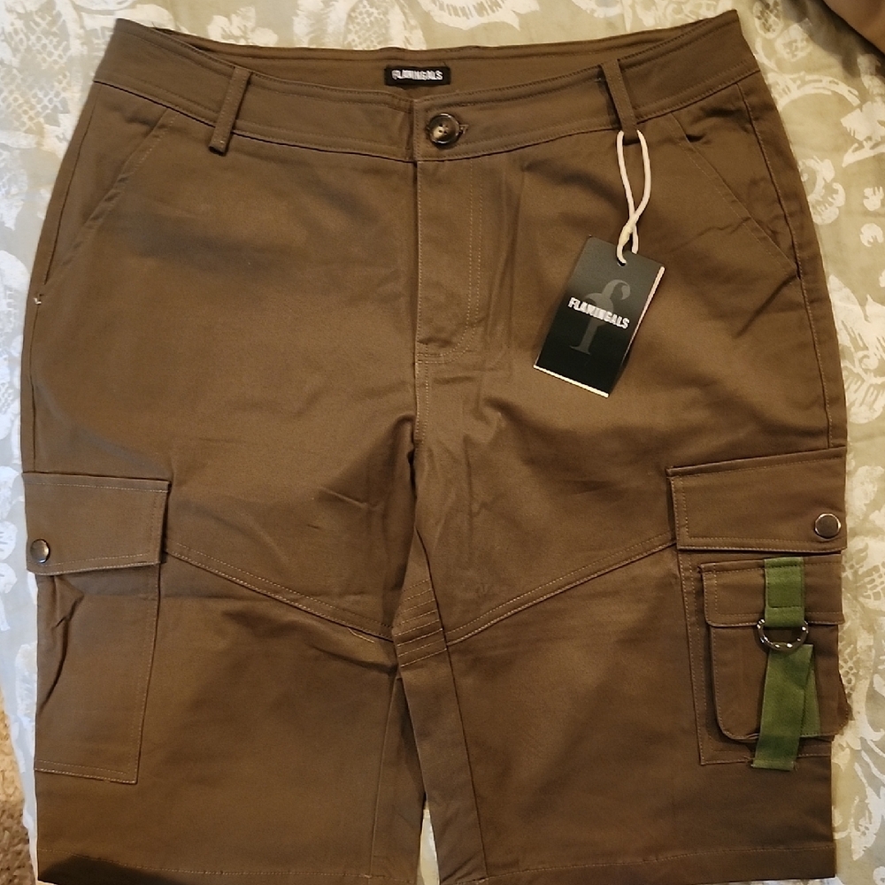 Flamigals Versatile Brown Cargo Shorts with Utility Pockets